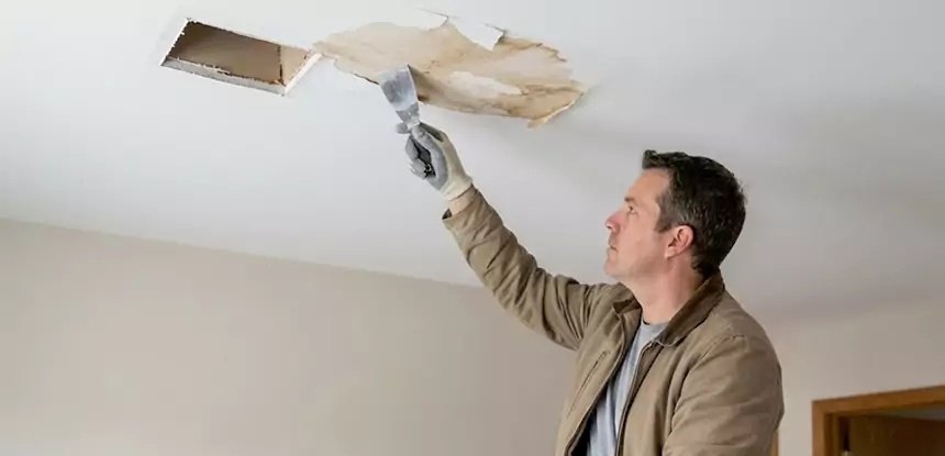 Dry Ceiling After Water Leak in Dahlonega